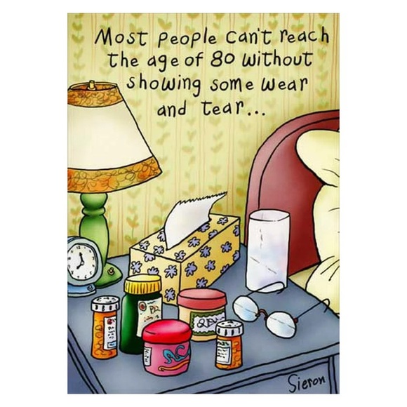 Oatmeal Studios Bedside Medicines Funny 80th Birthday Card - Picture 1 of 9